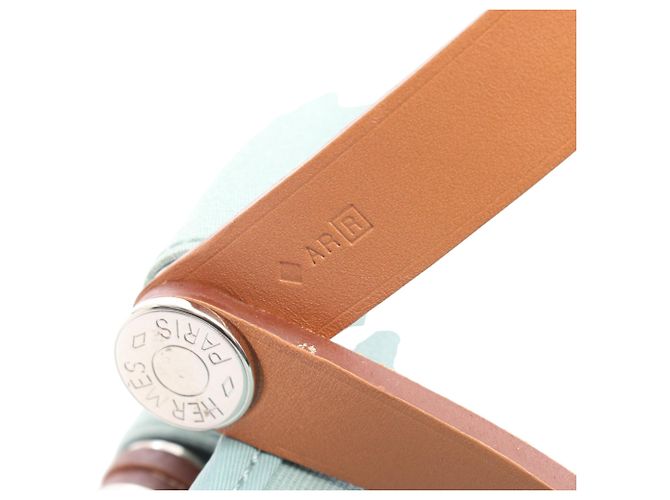 Hermès Cabag Elan PM in Tela Blu Blu chiaro - vista 6