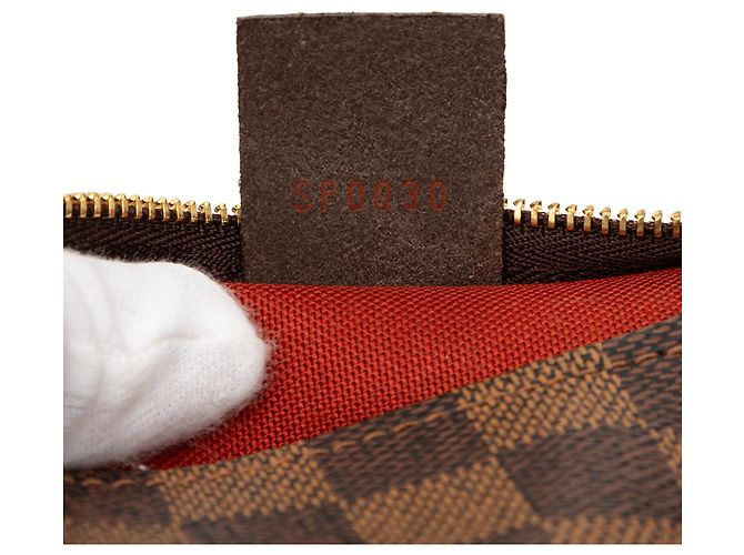 Trousse Pochette Damier Ebene Marrone Louis Vuitton - vista 6