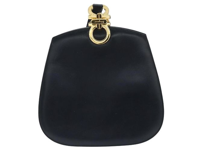 Borsa a Spalla Gancini in Pelle Salvatore Ferragamo Blu navy - vista 2