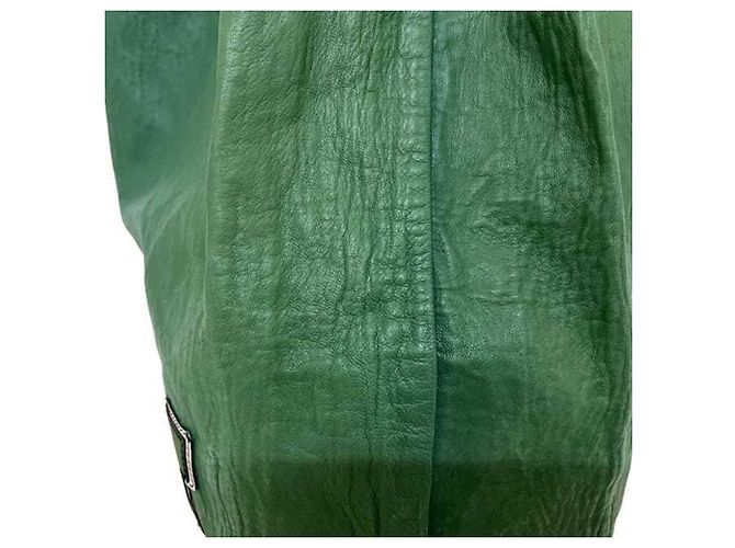Borsa Eco Tote Prada in pelle verde - vista 10