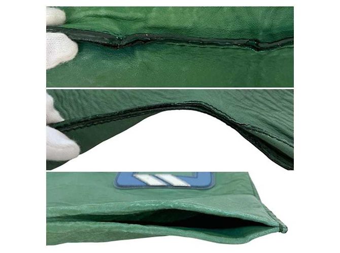 Borsa Eco Tote Prada in pelle verde - vista 5