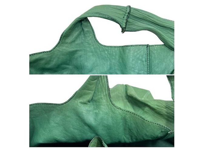 Borsa Eco Tote Prada in pelle verde - vista 7