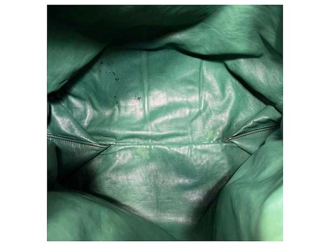 Borsa Eco Tote Prada in pelle verde - vista 9