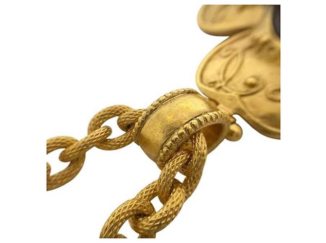 Chanel Gold- und Schwarz-Halskette Golden - Ansicht 10
