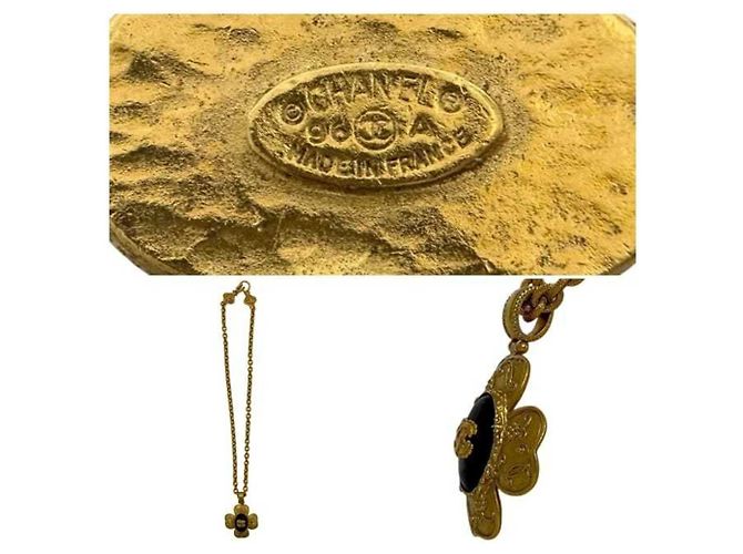 Chanel Gold- und Schwarz-Halskette Golden - Ansicht 5