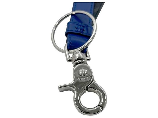 Fendi Zucchino Leder Schlüsselanhänger Braun Schwarz Silber Blau - Ansicht 7