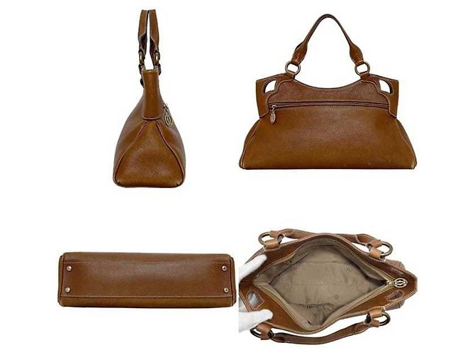 Borsa Cartier Marcello in pelle marrone - vista 3