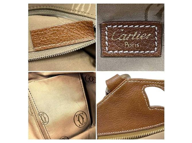 Borsa Cartier Marcello in pelle marrone - vista 4