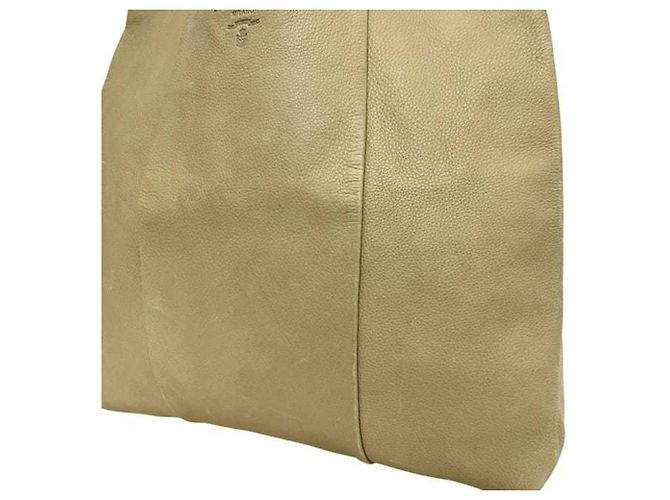 Bolso tote de cuero beige Prada - vista 11