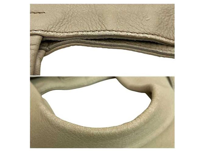 Bolso tote de cuero beige Prada - vista 6