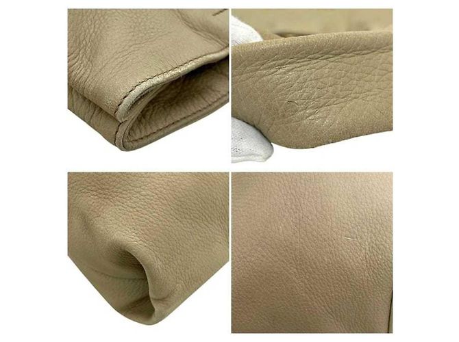 Bolso tote de cuero beige Prada - vista 7