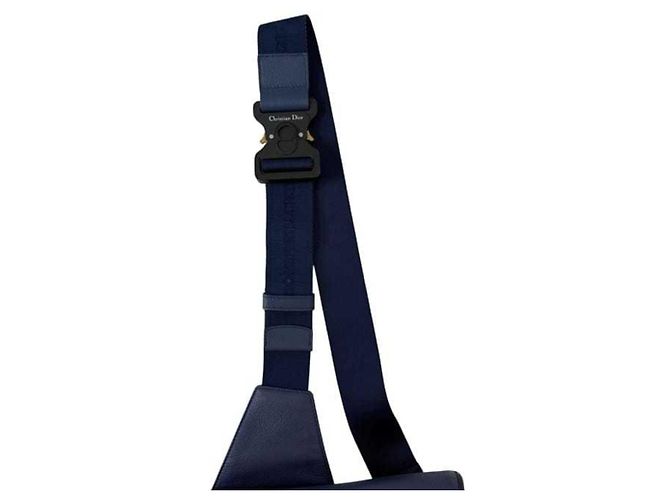 Borsa Saddle blu navy Christian Dior - vista 10