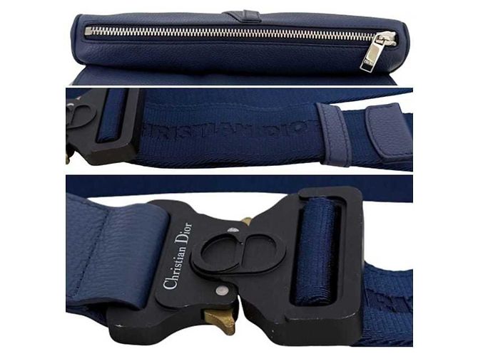Borsa Saddle blu navy Christian Dior - vista 5