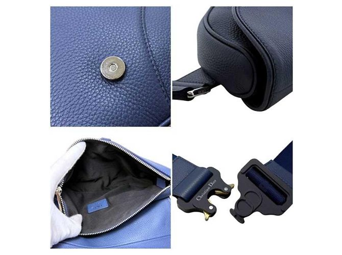 Borsa Saddle blu navy Christian Dior - vista 6