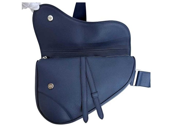 Borsa Saddle blu navy Christian Dior - vista 7