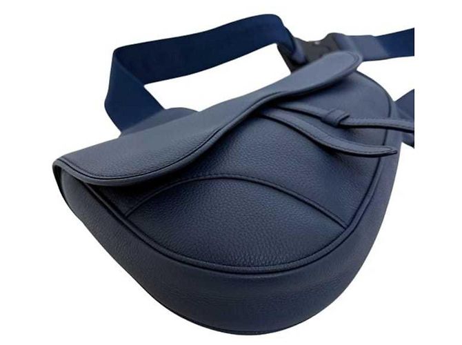 Borsa Saddle blu navy Christian Dior - vista 9
