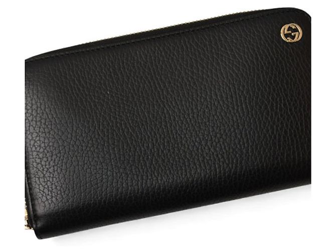 Cartera larga de cuero negro Gucci - vista 3