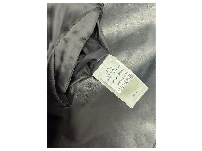 Louis Vuitton 1AGJEO Shearling Collar Evening Black Leather Biker Jacket 5 700€ - view 13