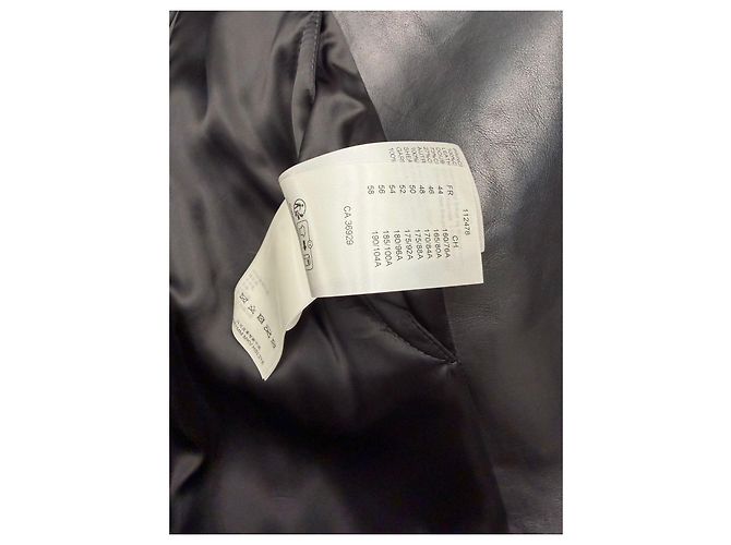 Louis Vuitton 1AGJEO Shearling Collar Evening Black Leather Biker Jacket 5 700€ - view 14