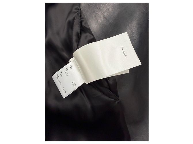 Louis Vuitton 1AGJEO Shearling Collar Evening Black Leather Biker Jacket 5 700€ - view 15