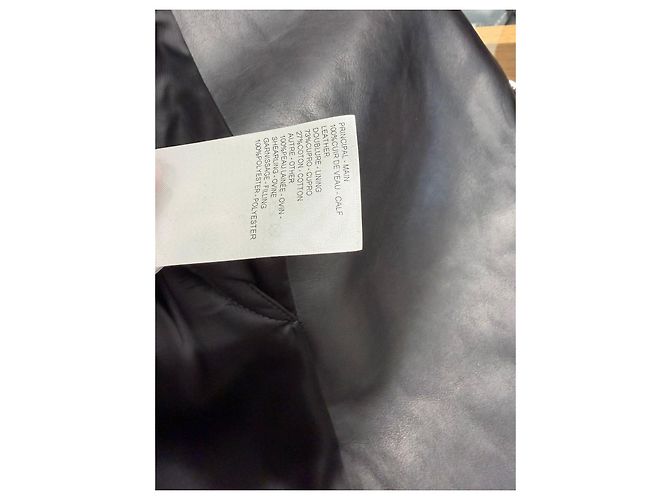Louis Vuitton 1AGJEO Shearling Collar Evening Black Leather Biker Jacket 5 700€ - view 18