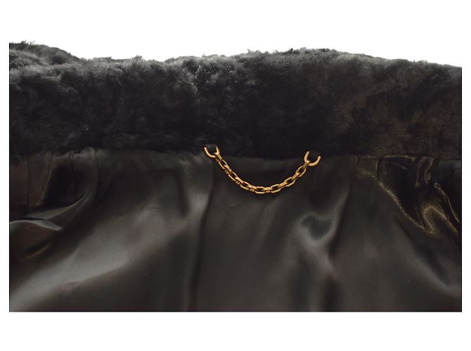 Louis Vuitton 1AGJEO Shearling Collar Evening Black Leather Biker Jacket 5 700€ - view 3
