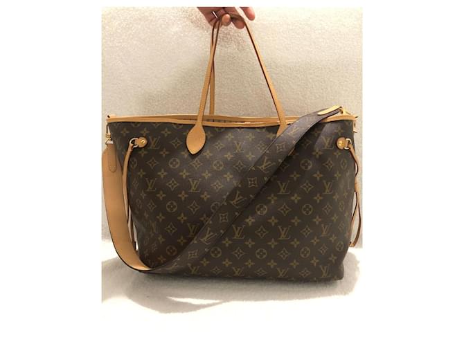 Louis Vuitton Neverfull MM Monogram Marrone - vista 3
