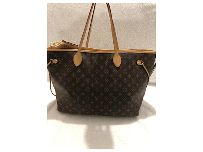 Louis Vuitton Neverfull MM Monogram Marrone - vista 4