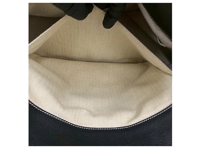 Borsa Hermès Bolide Relax 40 in pelle nera Nero - vista 10