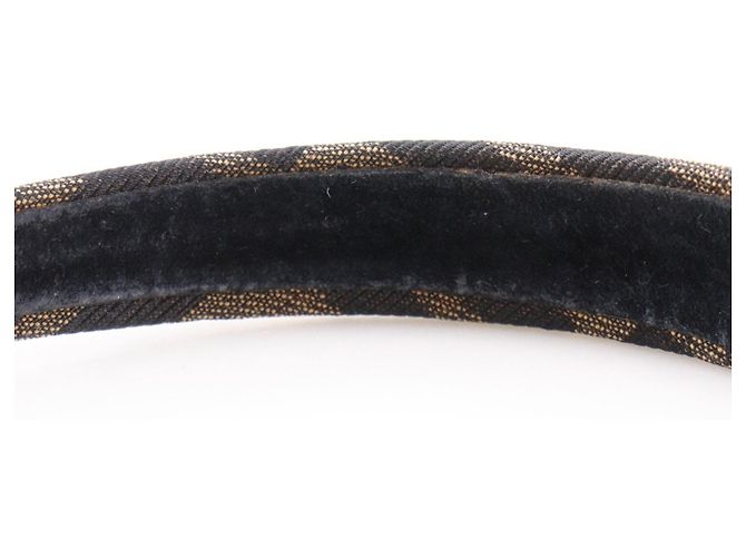 Fascia per capelli in tela nera Fendi Katyusha Nero - vista 7