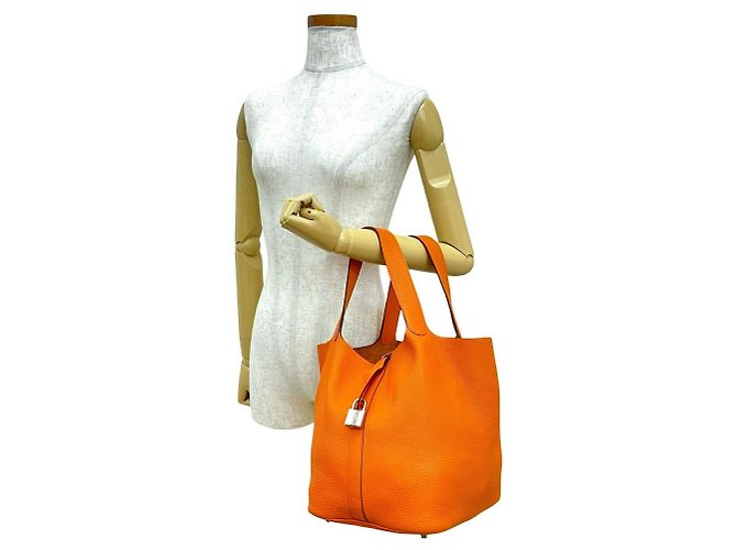 Borsa Hermès Picotin Lock GM arancione - vista 2