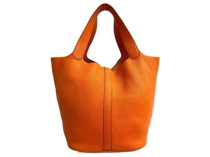 Borsa Hermès Picotin Lock GM arancione - vista 3