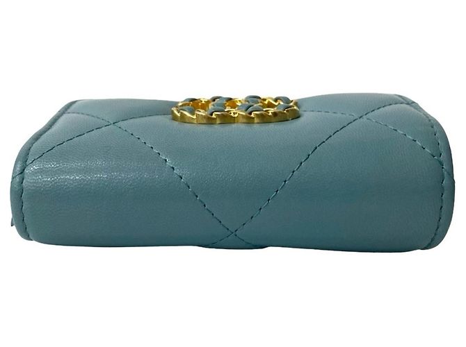 Chanel 19 Lammleder Bifold Geldbörse Blau - Ansicht 3