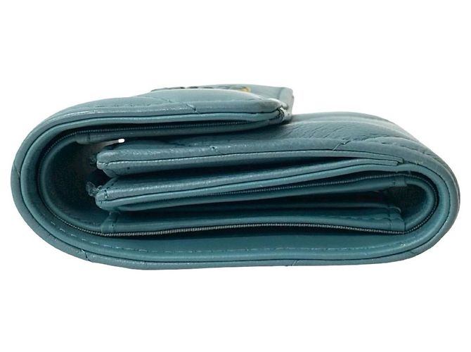 Chanel 19 Lammleder Bifold Geldbörse Blau - Ansicht 4