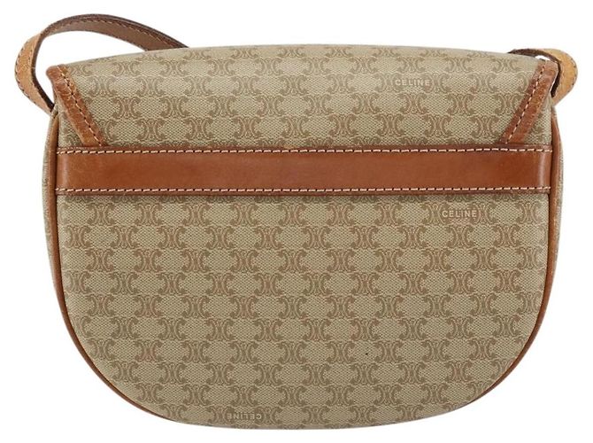 Céline Borsa a Spalla Celine Macadam in Pelle PVC Beige - vista 2