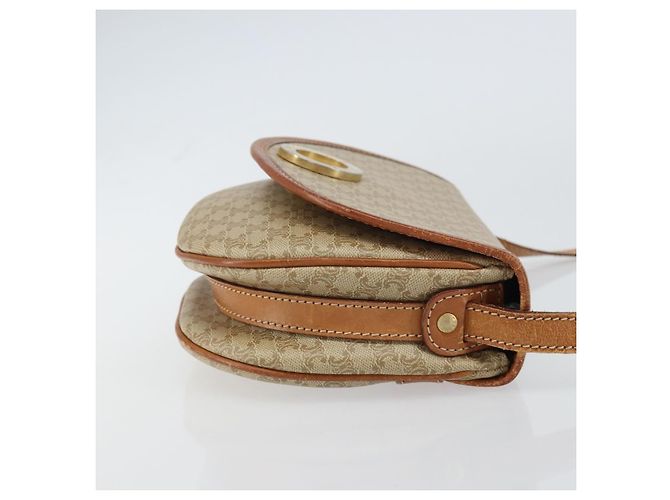 Céline Borsa a Spalla Celine Macadam in Pelle PVC Beige - vista 3