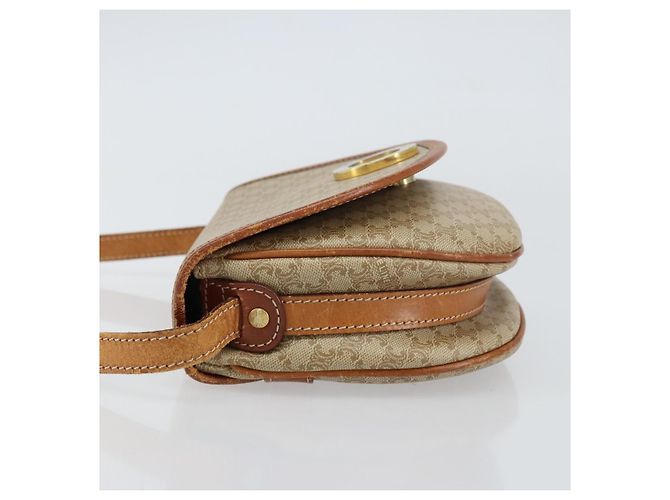 Céline Borsa a Spalla Celine Macadam in Pelle PVC Beige - vista 4