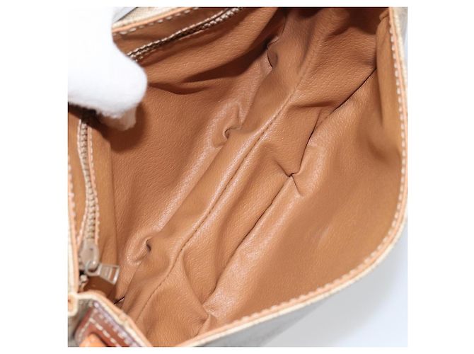 Céline Borsa a Spalla Celine Macadam in Pelle PVC Beige - vista 5