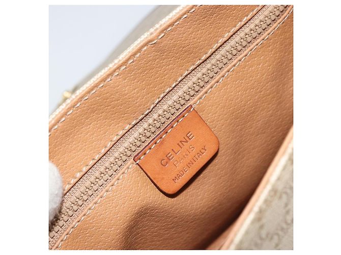 Céline Borsa a Spalla Celine Macadam in Pelle PVC Beige - vista 6