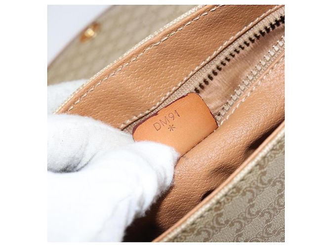 Céline Borsa a Spalla Celine Macadam in Pelle PVC Beige - vista 7