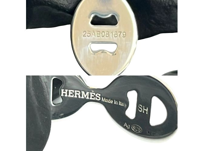 Hermès HERMES Enchaine Bangle Bracelet in Silver 925 Silvery - view 2