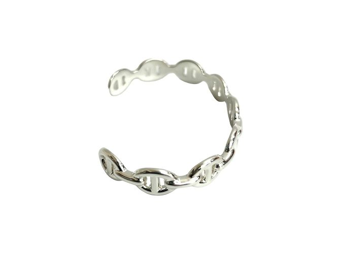 Hermès HERMES Enchaine Bangle Bracelet in Silver 925 Silvery - view 3