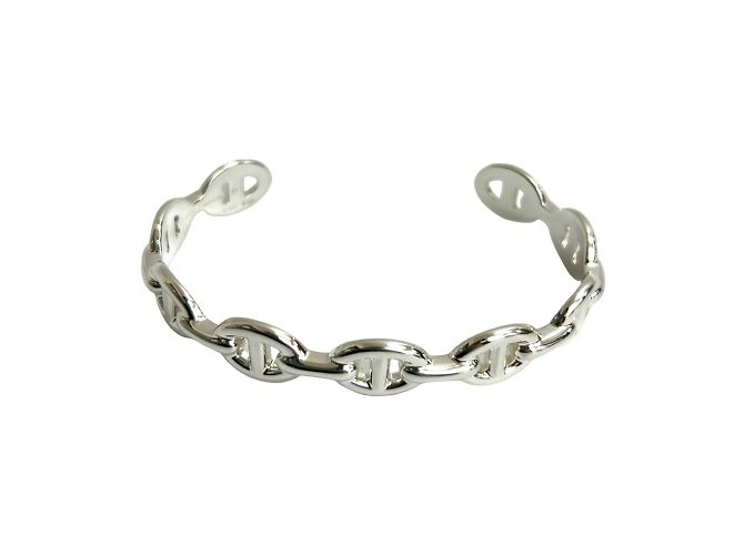 Hermès HERMES Enchaine Bangle Bracelet in Silver 925 Silvery - view 5