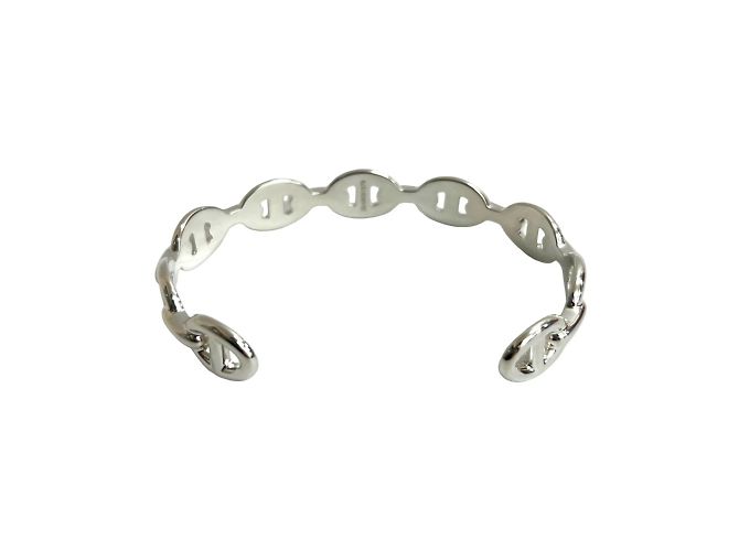 Hermès HERMES Enchaine Bangle Bracelet in Silver 925 Silvery - view 6