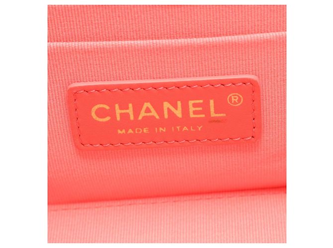 Borsa a spalla in agnello matelassé rosa Chanel - vista 4