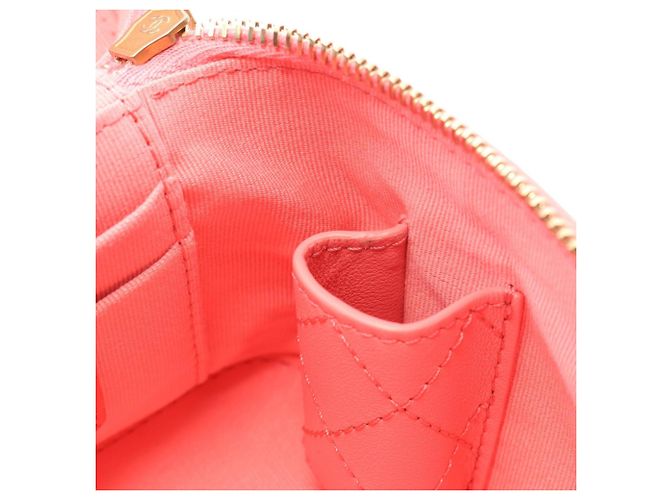 Borsa a spalla in agnello matelassé rosa Chanel - vista 6