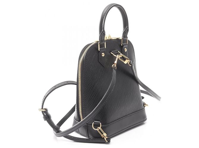 Zaino Alma Louis Vuitton in pelle Epi nera Nero - vista 2