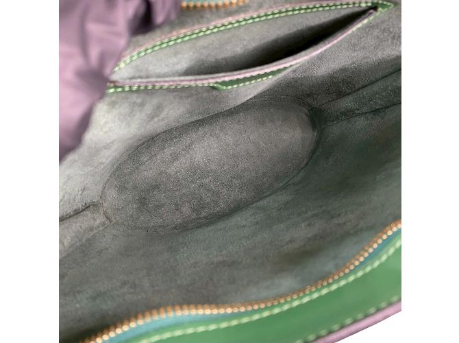 Borsa a mano Louis Vuitton Saint Jacques in pelle Epi Verde - vista 9