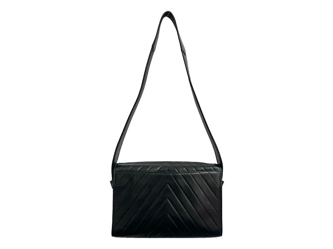 Chanel Vintage V-Stitch Coco Mark Schultertasche Schwarz - Ansicht 3