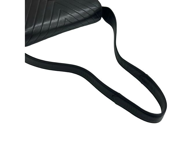 Chanel Vintage V-Stitch Coco Mark Schultertasche Schwarz - Ansicht 4